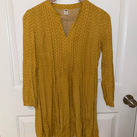 Yellow Patterned Long Tunic Top - Picture 1 of 4